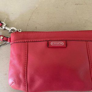Coach pink summer wristlet